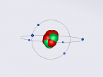 Model of carbon atom Carbon atom